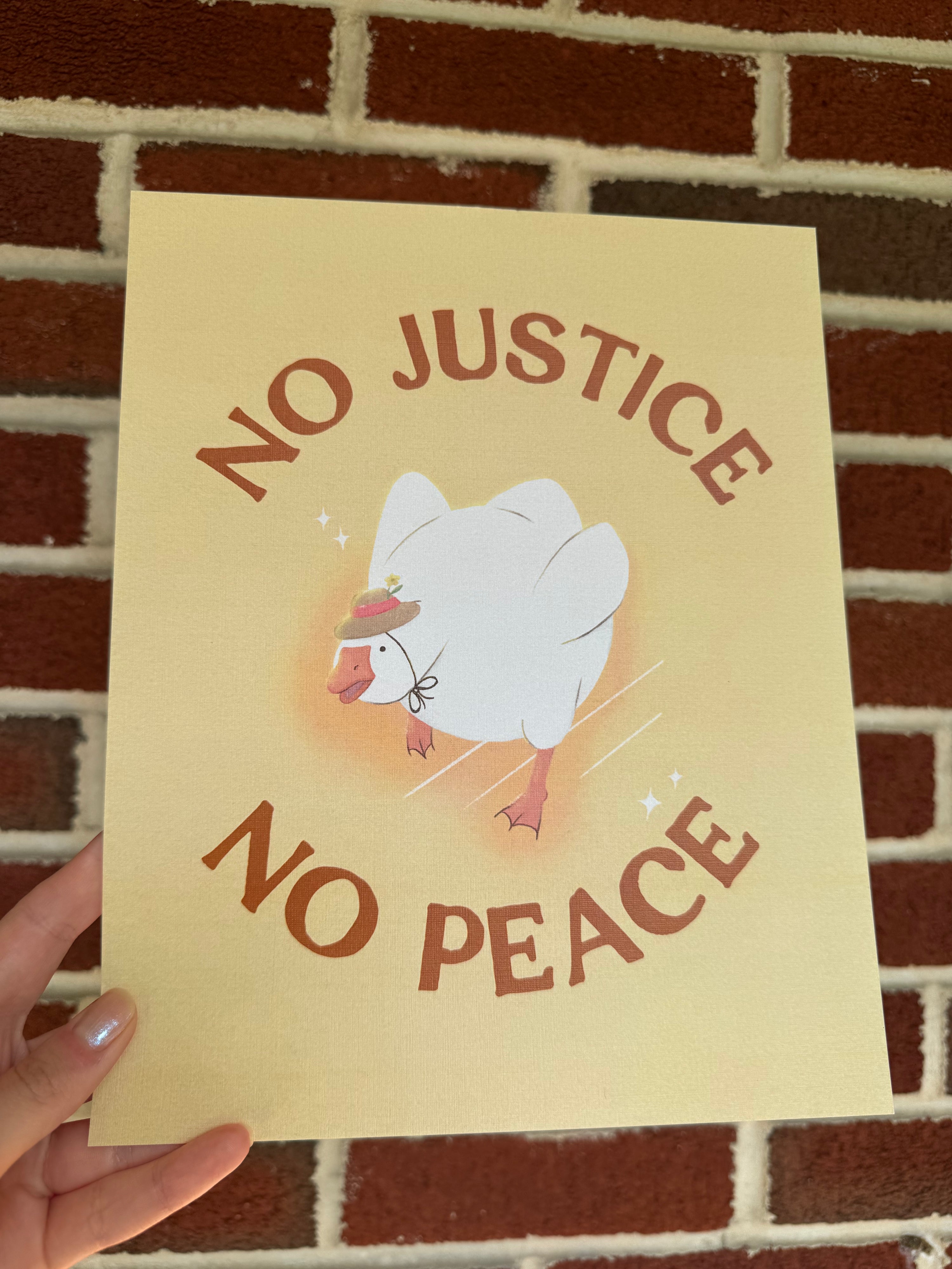 No Justice, No Peace Print | Yellow