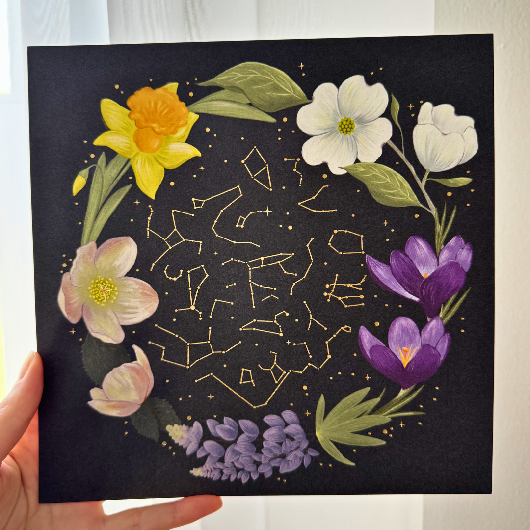 Spring Constellations Foil Print
