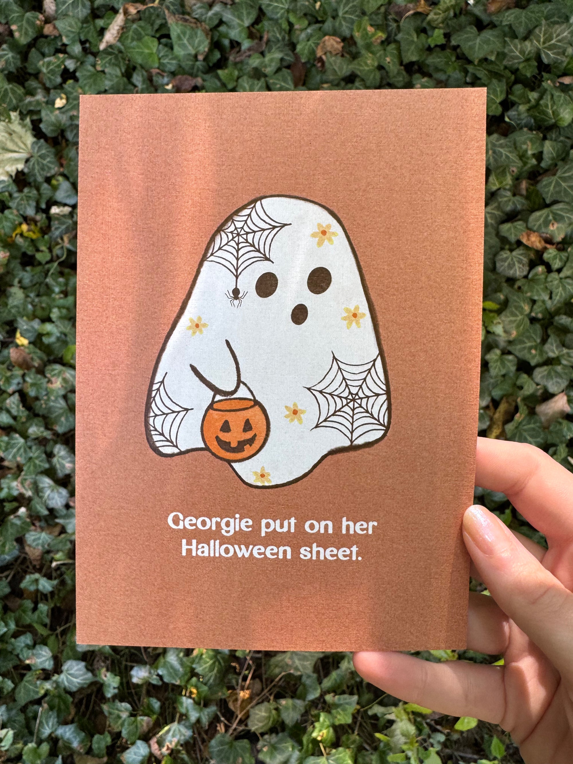 Georgie's Halloween Sheet Print