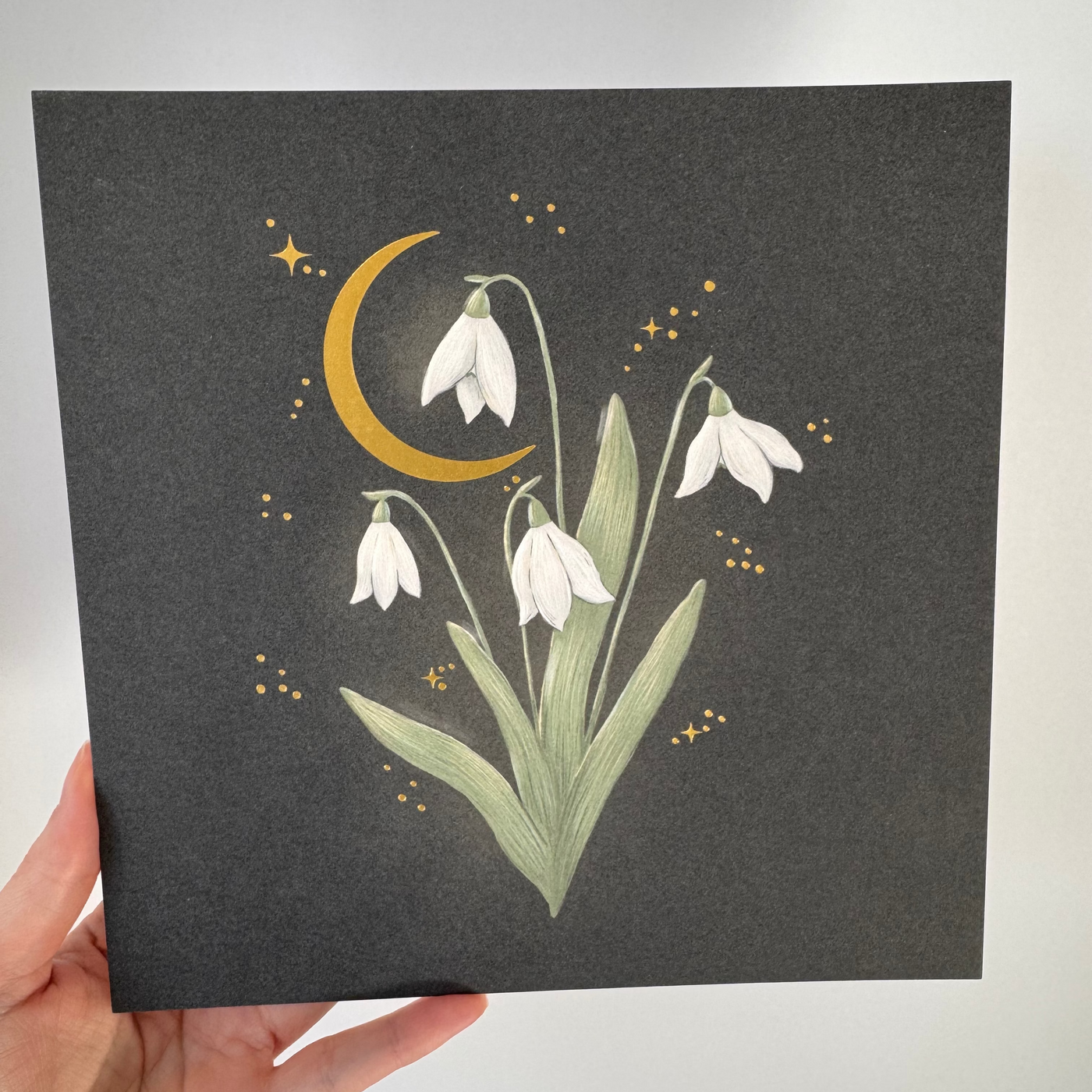 Snowdrops Foil Print