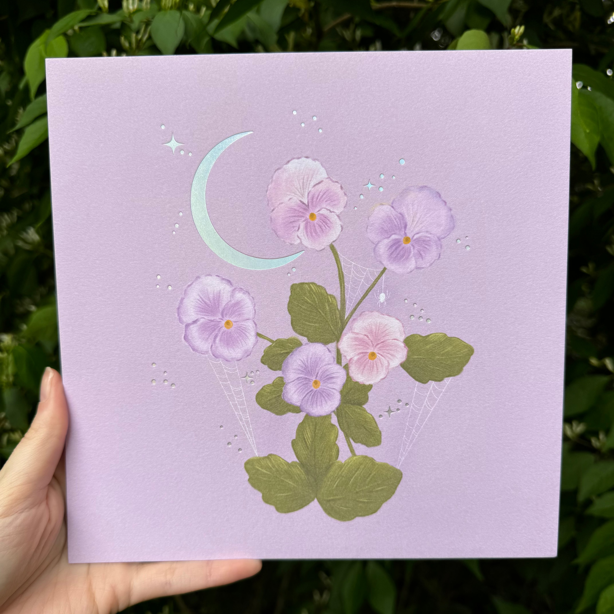 Pansy Foil Print