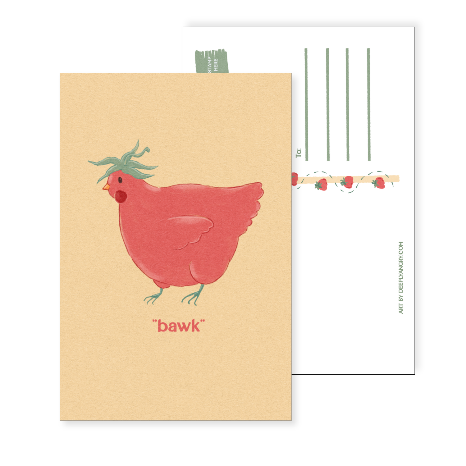 Bawk Postcard